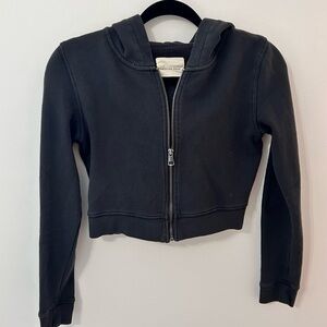 American Eagle Outfitters Charcoal Zip-Up Jacket